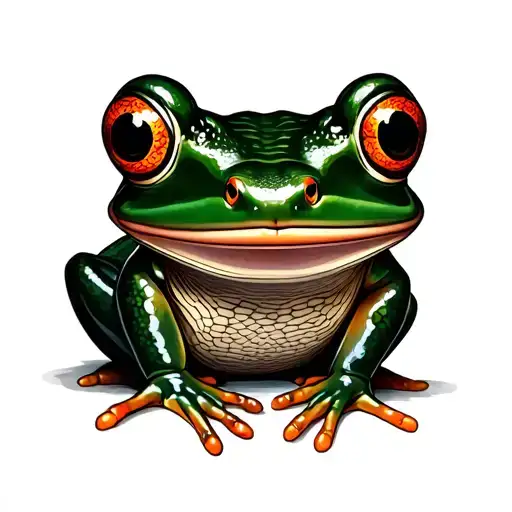 Japanese Frog tattoo design idea