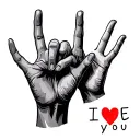 I Love You Sign Language tattoo design idea