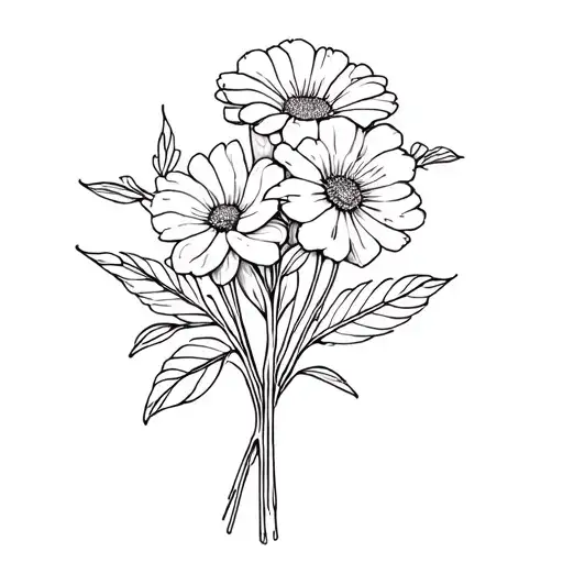 Abortion flower boquet Including tattoo design idea