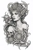 Hecate goddess of magic tattoo design idea