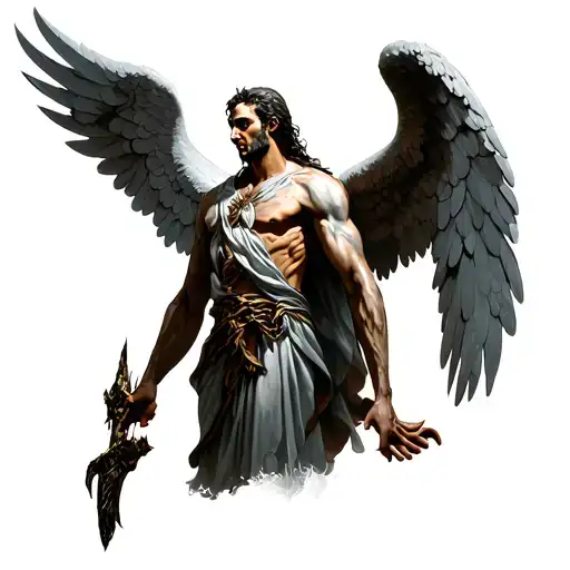archangel uriel tattoo design idea