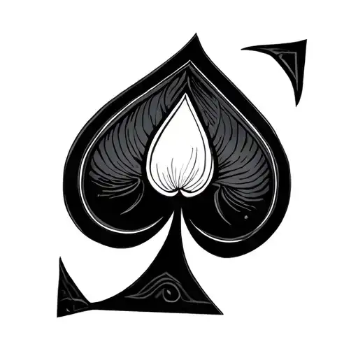 q on spade shaped geometry tattoo design idea