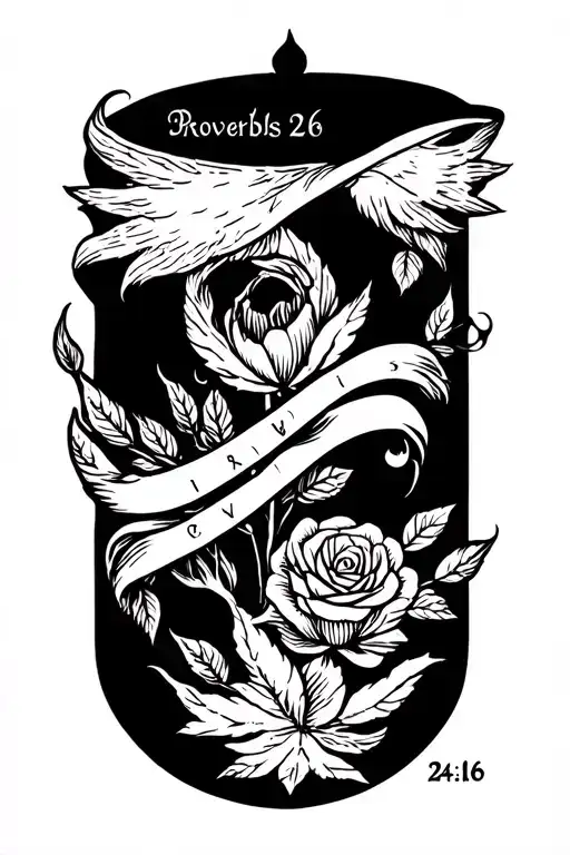 Proverbs 24:16 tattoo design idea