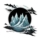 Glacier tattoo design idea