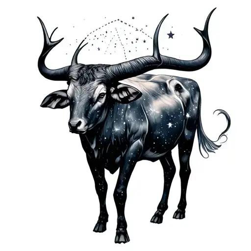 Taurus constellation made tattoo design idea