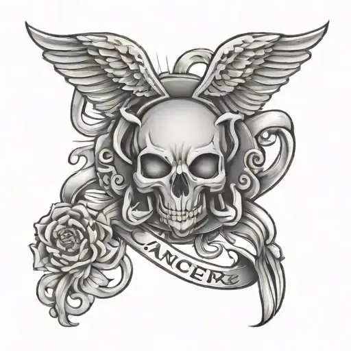 cancer survivor power strength tattoo design idea