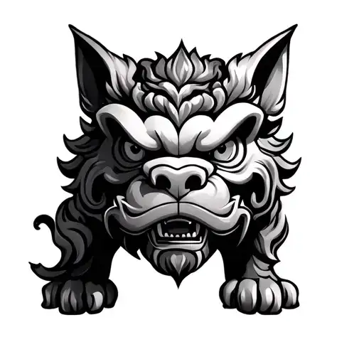 Foo Dog tattoo design idea