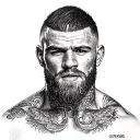 Conor McGregor back tattoo tattoo design idea