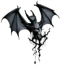 Gothic Bat tattoo design idea