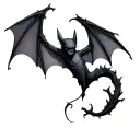 Gothic Bat tattoo design idea