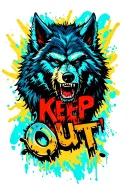 "Keep Out" werewolf tattoo design idea