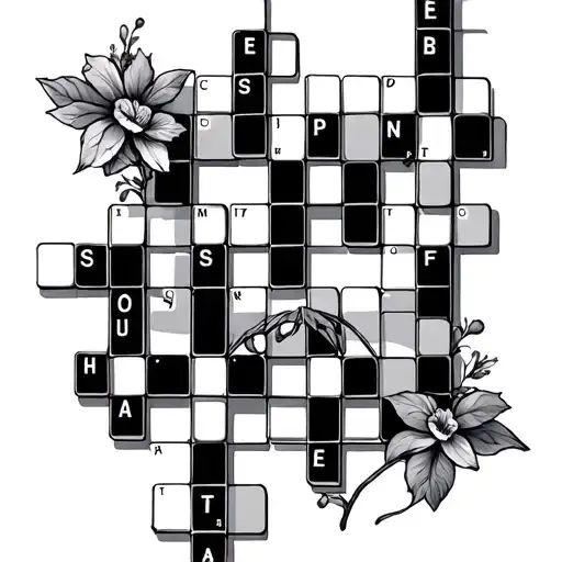 Crossword tattoo design idea