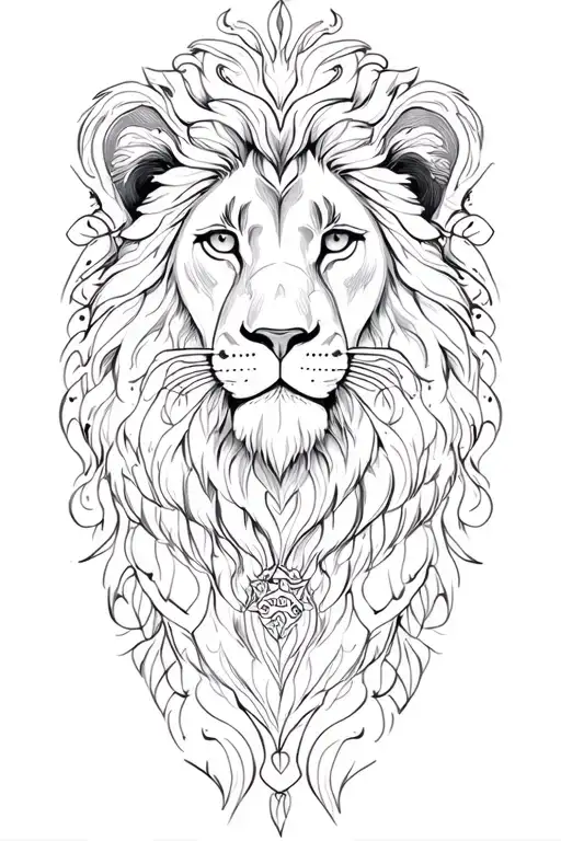 gypsy soul hippie heart spirit of a lion tattoo design idea