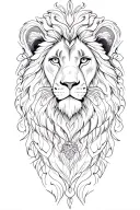 gypsy soul hippie heart spirit of a lion tattoo design idea