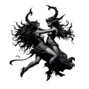 dancing with the devil  tattoo design idea