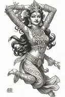 goddess gayatri dancing tattoo design idea