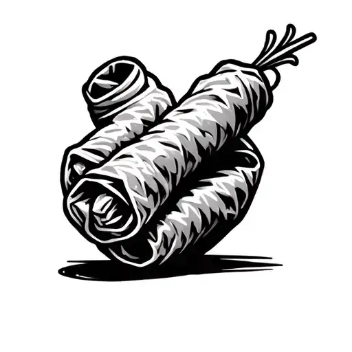 spicy eggroll tattoo design idea