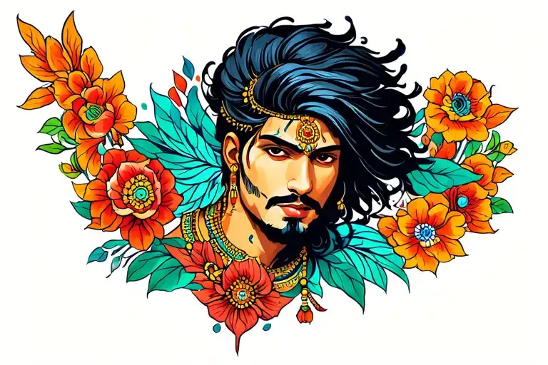 vishal, virgo, india tattoo design idea