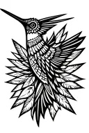 Aztec Hummingbird tattoo design idea