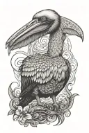 Pelican tattoo design idea