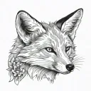 White Fox tattoo design idea