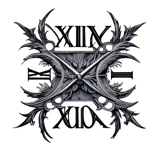 2002 Roman Numerals tattoo design idea