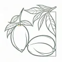 mango fruit tattoo design idea