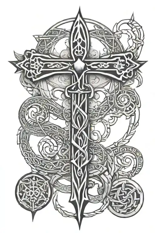  Loyalty Out Values Everything and have the heart bleeding with ANKH tattoo design idea