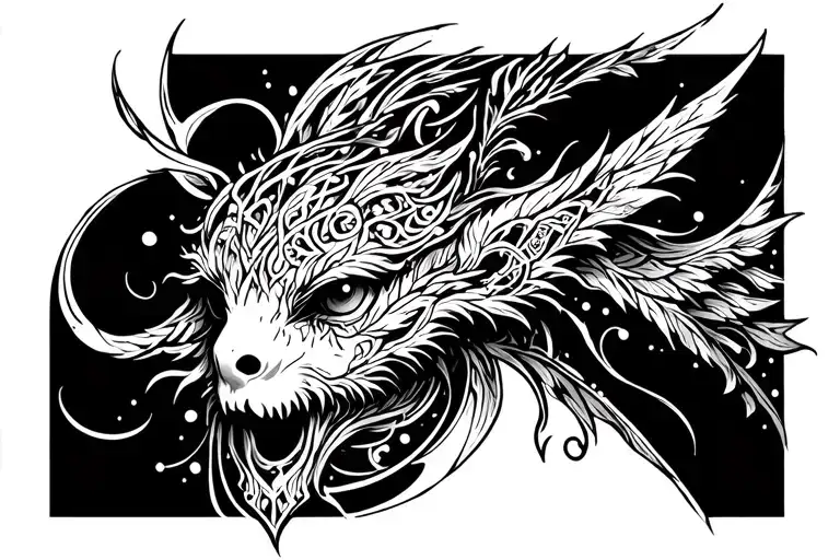 baltic pagan dotting tattoo design idea