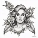Adele tattoo tattoo design idea