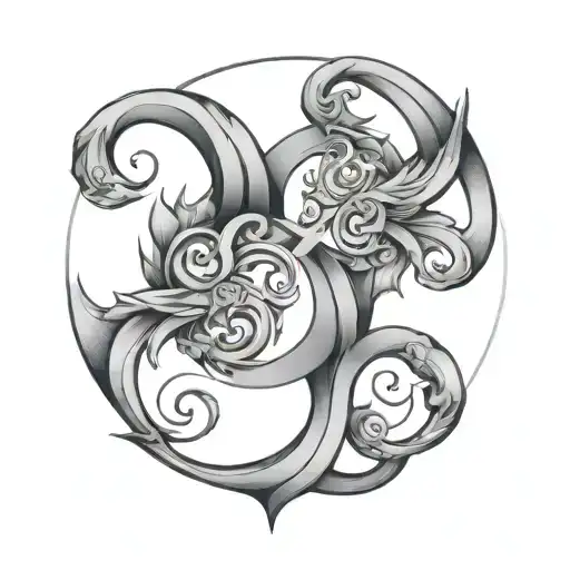 Gemini symbol tattoo design idea