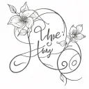 Create a tattoo design that includes the lyrics “There’s something in the way you lay, enough to make the dead switch gr tattoo design idea