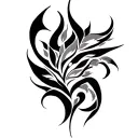Feminine gothic tribal tattoo to cover another one on the shoulder and collarbone tattoo design idea