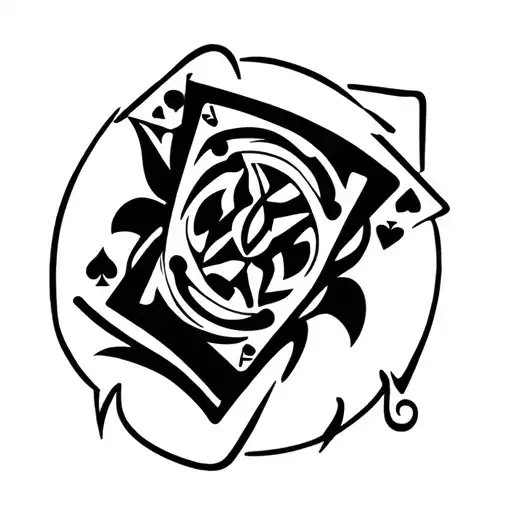 Gambling your life tattoo design idea