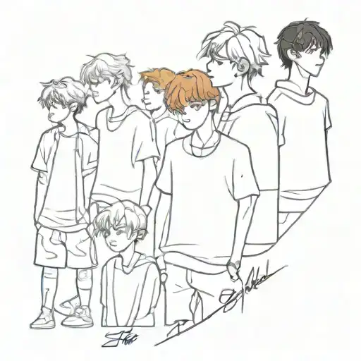 K-pop group stray kids and  BTS tattoo design idea