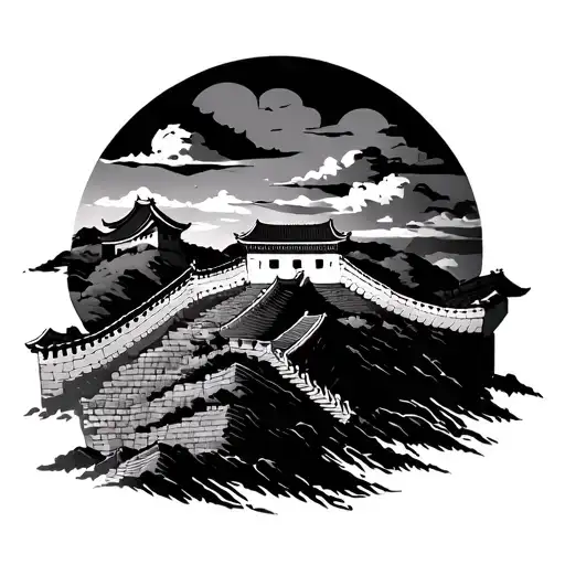 Great Wall Of China tattoo design idea