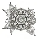 duality mandala tattoo design idea