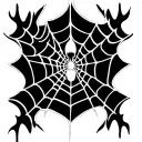 Spider Web Knee tattoo design idea