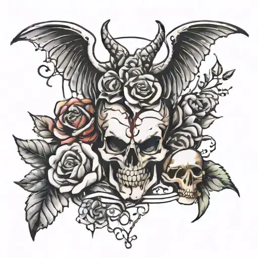 It's hard to be fine when your heart's on the line And the truth is I'm goin' through hell tattoo design idea