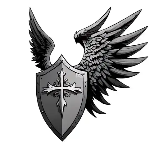 St Michael Shield tattoo design idea