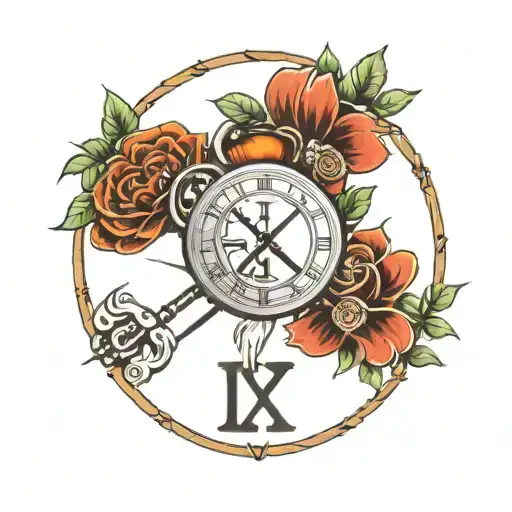 roman numerals 4-25-21 with Flaco in the middle tattoo design idea