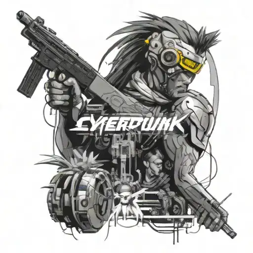 Cyberpunk 2077 tattoo design idea