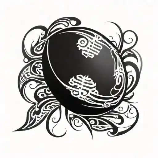 Ballon de rugby ball tattoo design idea