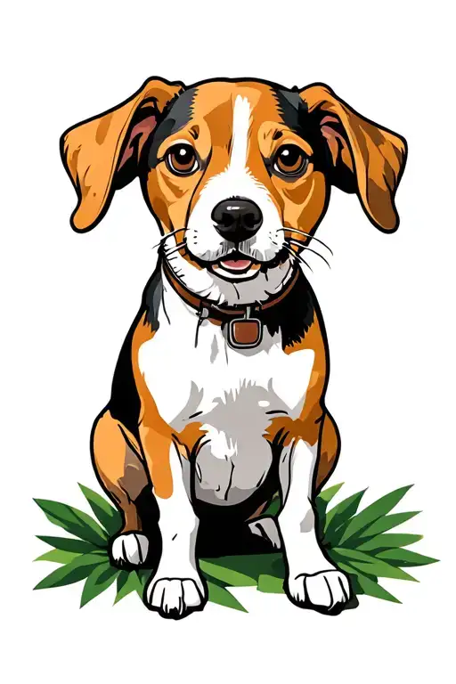 beagle dog tattoo design idea