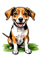 beagle dog tattoo design idea