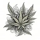 weed and smokers tattoo design idea