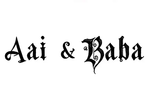 "Aai & Baba" tattoo design idea