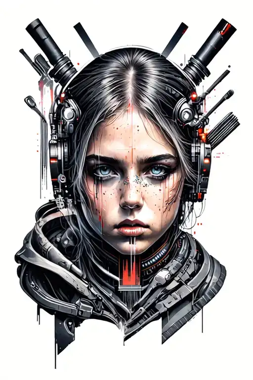 cyberpunk tattoo design idea