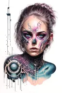 cyberpunk tattoo design idea