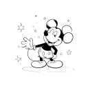mickey mouse space tattoo design idea